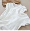 Children's Cotton Vest - Seamless Mesh Top, Solid Color, Round Neck, Loose Fit T-shirt for Boys and Girls