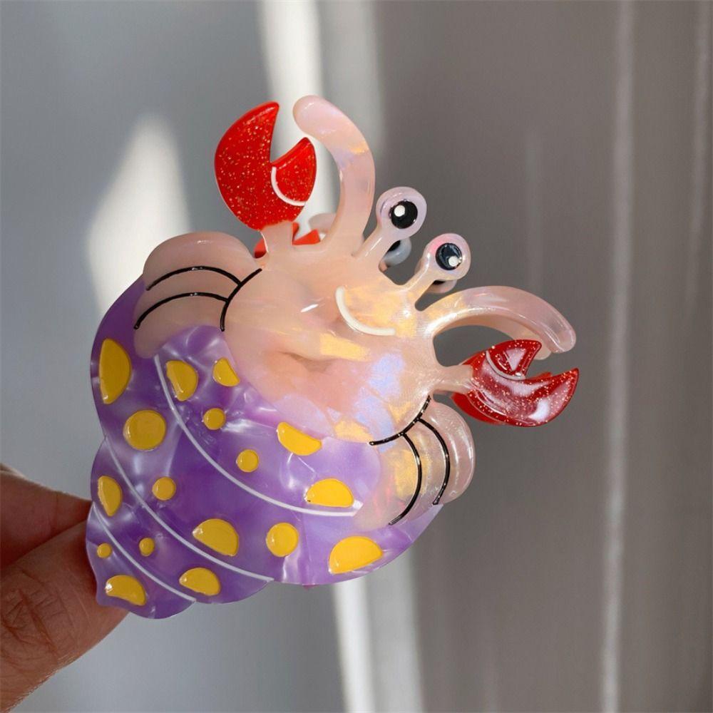 Headdress Crab Hair Claw Acetic Acid Creative Crab Clip Personalized Animals Hair Claw  Gift