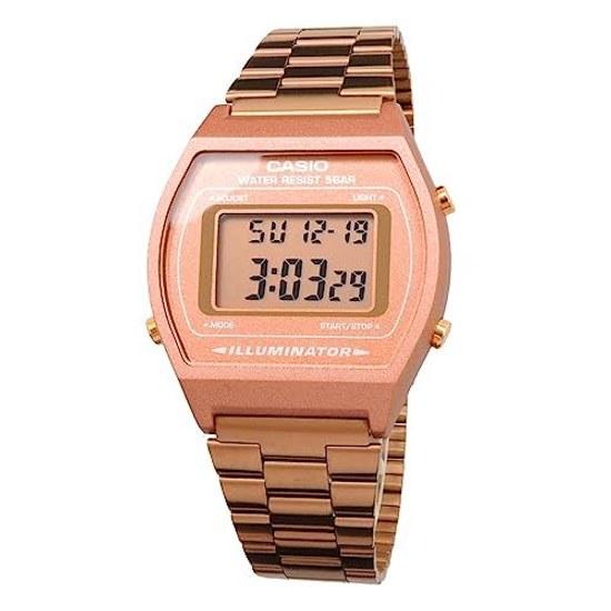 CASIO Digital Wristwatch Vintage Series B640WC-5A Unisex Rose Gold Overseas Model