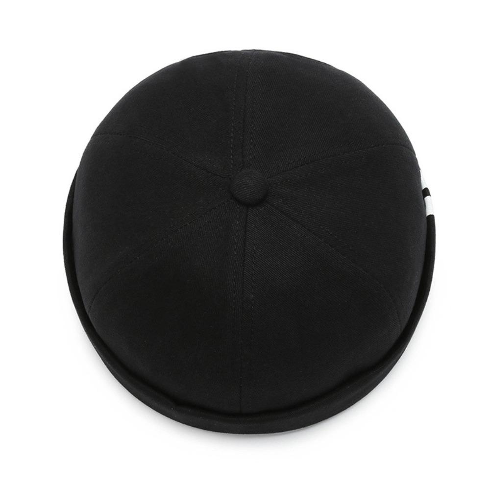 Cotton Brimless Hat Unisex Solid Color Melon Docker Cap Retro Men Women Skullcap  Street