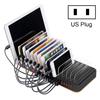 WLX-815 100W 15 Ports USB Schnelllade-Dock Intelligentes Ladegerät mit Halterung für Handy & Tablet, EU-Stecker
