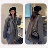 New 2026 Women's Grey Woolen Coat - Trendy, Thickened Short Jacket for Autumn/Winter