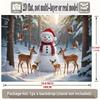 2D flat banner 1 piece winter wonderland snowman and deer-themed background decoration photo propszyc