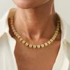 Fashion Creative Transparent Glass Beads Choker Necklaces for Women Retro Bohemian Clavicle Chain Necklace Summer Daily Party Jewelry