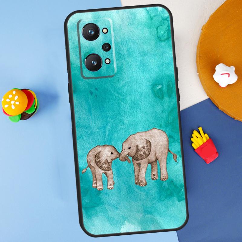 Baby Elephant For Realme GT 6 6T 5 GT7 Pro C61 C75 C55 C51 C21Y C25S C67 C53 13 12 10 11 14 Pro Plus Case