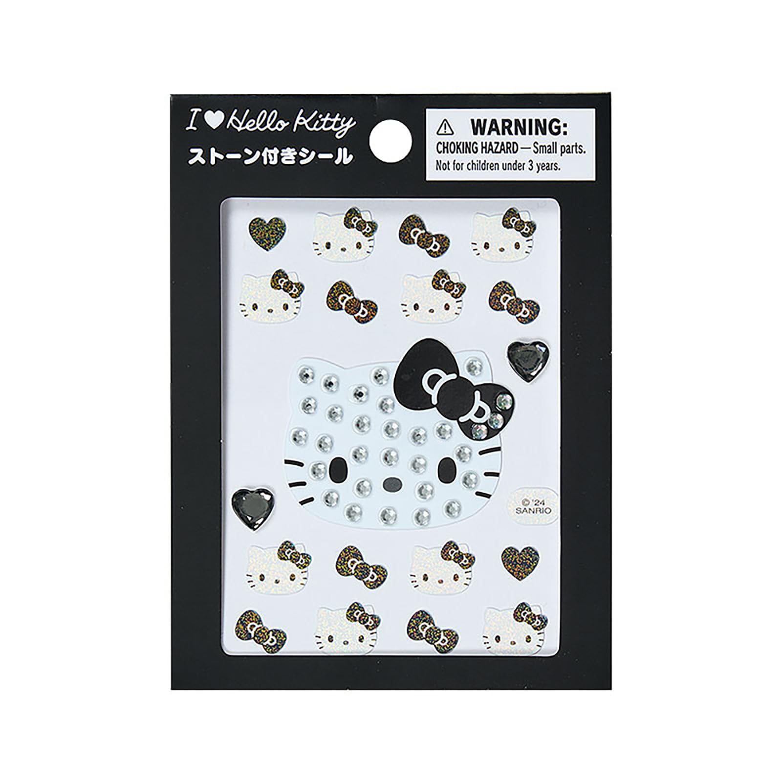 Sanrio sticker Love Hello Hello Kitty Black 478521 (SANRIO) Stone-embellished (I Kitty)