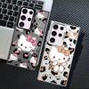 Hello Kitty Leopard Print Pattern Case for Samsung Galaxy S21 S25 S24Ultra S20 FE S23 S22 Ultra Note 20 Ultra S24 FE S25Plus