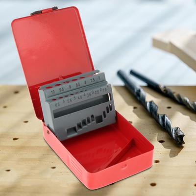 Twist Drill Bit Case Dispenser Organizer Portable Iron Sturdy Index Box Indexed