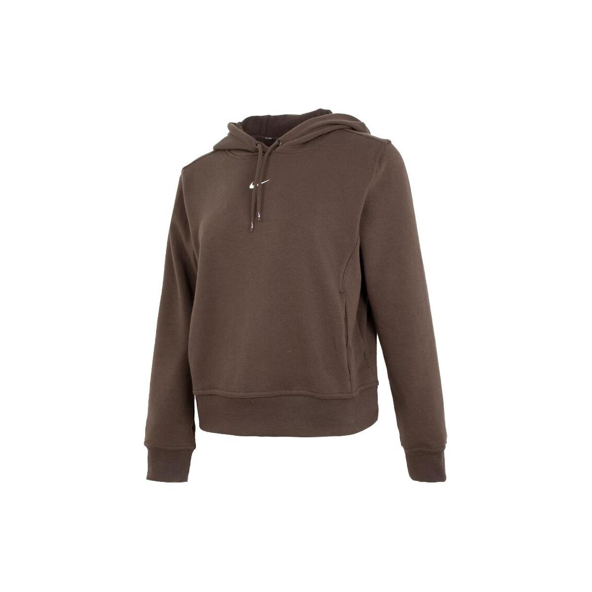 

New Nike DRI FIT ONE Sweatshirt Women s Coffee FB5144-237 S