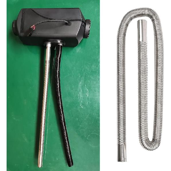 EKDJKK Parking Air Heater Exhaust Pipe, Stainless Steel Exhaust Pipe Inner Parking Air Heater Fuel Tank Diesel-Gas Vent Hose (Size:120Cm/47.24In)
