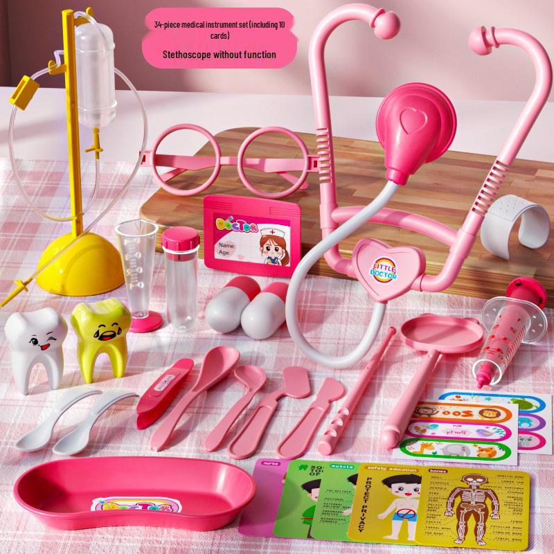 Kids Doctor Kit: Medical Role-Play Bag with Stethoscope & Syringe for Girls