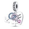 Fit Panoriginal Braceletscopper Valentine'S Day Couple Love Flower Charm Beads Diy Jewelry Souvenir Gift