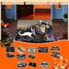 Halloween Terror Crystal Velvet Floor Mat, Bats Pumpkin, Entry Entrance, Entrance Floor Mat