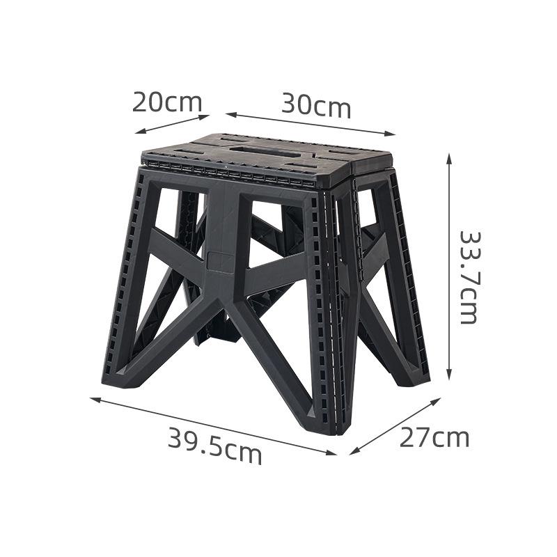 Portable Thickened Folding Stool, Plastic Outdoor & Indoor Small Bench