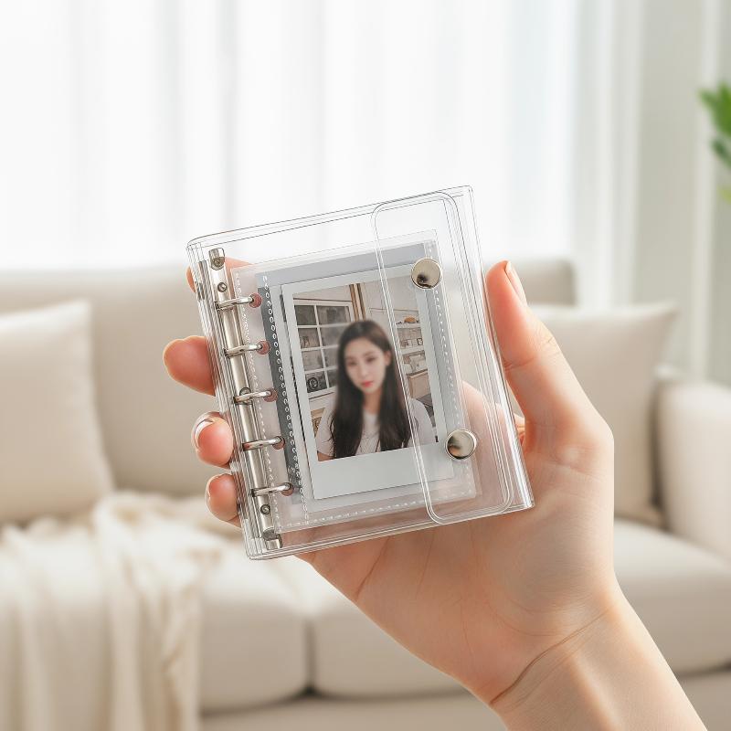 M5 Widening Double Button Transparent PVC Soft Cover Binder Cover Journal Sketchbook Accessories Diary Office Supplies