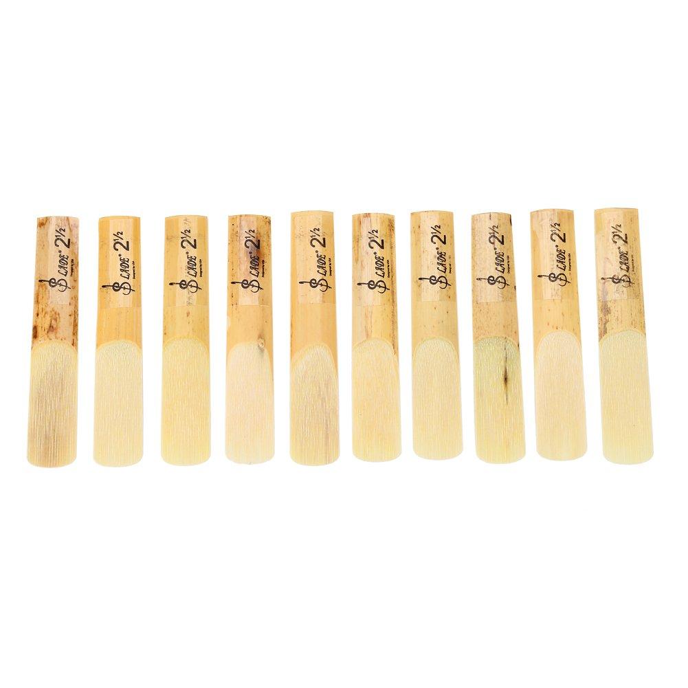 Clarinet Reeds, B-flat, Strength 2.5, Durable, 10 Reeds per Pack, Clear Box Included, Suitable for Beginners