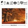 Multi-functional Autumn Thanksgiving Background Cloth - Leaf and Mountain Path Design, Polyester materialXY
