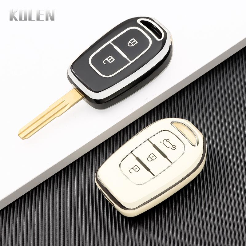 New Tpu Car Key Case Cover Fob For Renault Kwid Traffic Symbol Dacia Sandero Logan Duster 2 3 Buttons Accessories