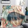 3Pc Summer Hikaru Died Print Flannel Blanket, High quality Comfortable for All Seasons, Home Decor, Warmth and Comfort, Perfect for Christmas Gifts
