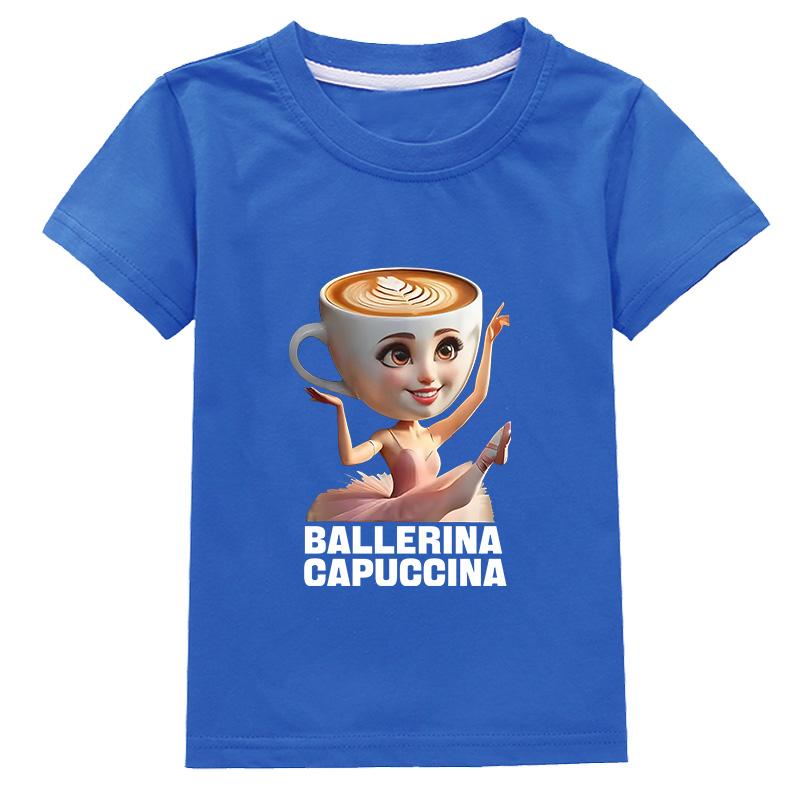 

Шапочка Балерина Капуччино Итальянский Маразм Смешной Мем Летний Хлопок Малышки Девочки Короткий Рукав Верхняя Одежда Мальчики Футболка Детская Одежда 140