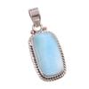Natural Republic Larimar Edelstein Handgefertigter 925 Massivsilber Anhänger 1.50" k1I04