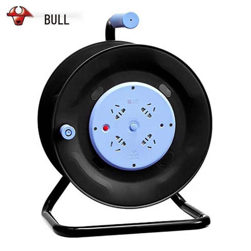 BULL 16A Empty Cable Reel with Leakage Protection CN Plug (adapter Included)