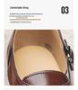 Men's Large Breathable Leather Roman Sandals - Summer Business Style