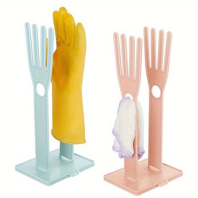 1/2Pc Kitchen Glove Holder Glove Drying Rack Dryer Plastic Mitten Rubber Rack Sink Stand Towel Hanger Reusable Towel Storage