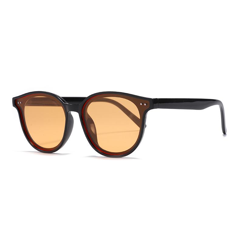 

Женские универсальные солнцезащитные очки в корейском стиле с заклепками, защита от УФ-лучей, уличная мода