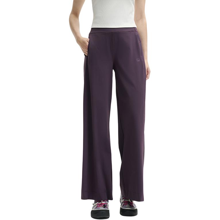 Fila Original Comfortable Straight Leg Wide Leg Casual Pants Women Bottoms Purple F51W529602F-DP