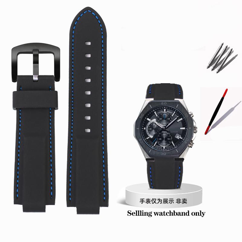 

ONERubber Силіконовий ремінець для годинника Casio Edifice EFB-680 ECB10YD Ремінець для чоловічого годинника Ocean Heart EFB680 Випуклий 12мм 14мм РемінецьMN 12mm