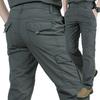 Men Solid Color Quick Dry Thin Multi-pocket Long Cargo Pants Outdoor Trousers