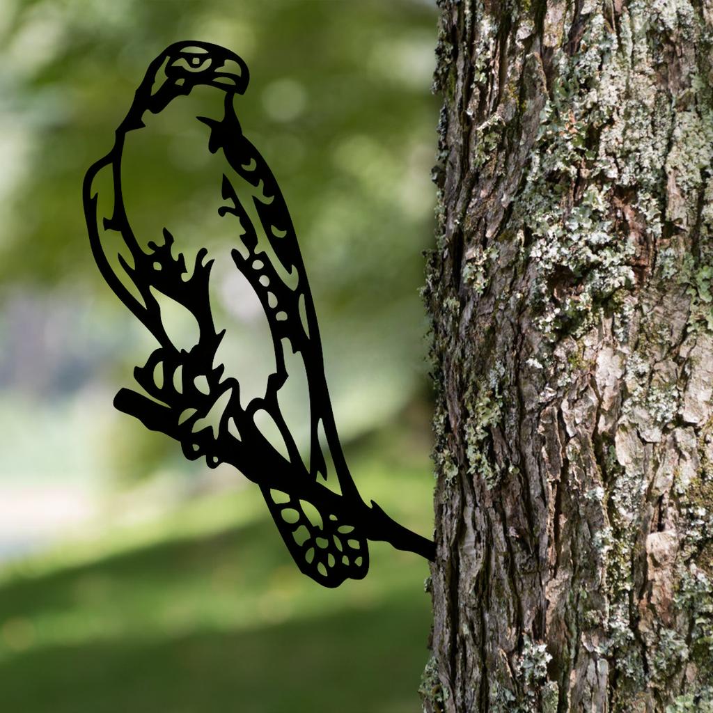 Stylish Metal Falcon Silhouette - Rustic Decor for Home and Garden. Great Housewarming Gift and Ideal for Garden Party Décor