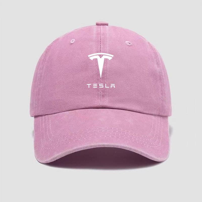 Fashion Vintage Car Logo Baseball Hat Adjustable Hip Hop Duckt Cap For Tesla Model X Model Y Model 3 Model S Cybertruck Roadster