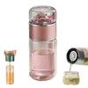 Bicchiere da Tè da 500 ml / 17 Oz Bottiglia con Infusore per Tè Vetro a Doppia Parete Tazza da Tè da Viaggio Colino per Tè in Foglie Libere Tazza da Tè Bicchiere in Vetro