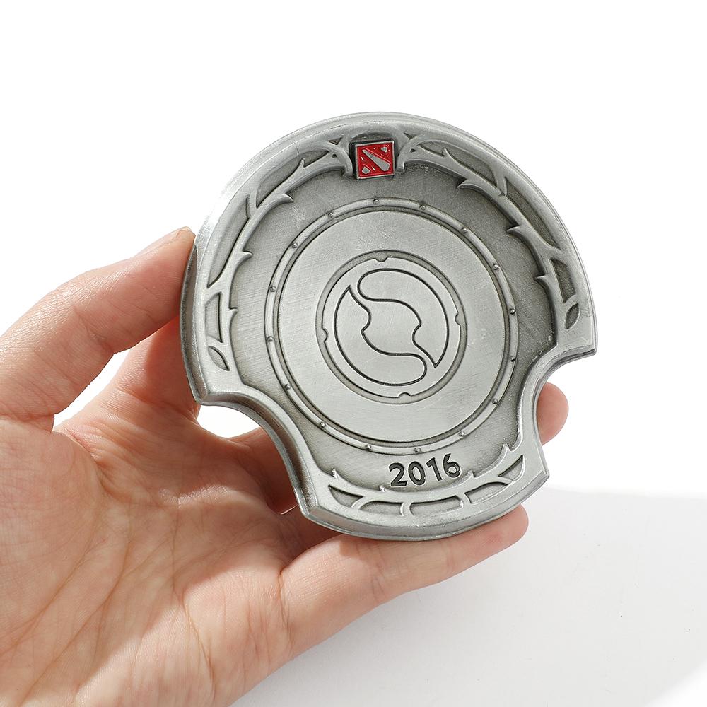 Game DOTA 2 Immortal Champion Shield Aegis of Champions Vintage Color Metal Collectible Jewelry Gift