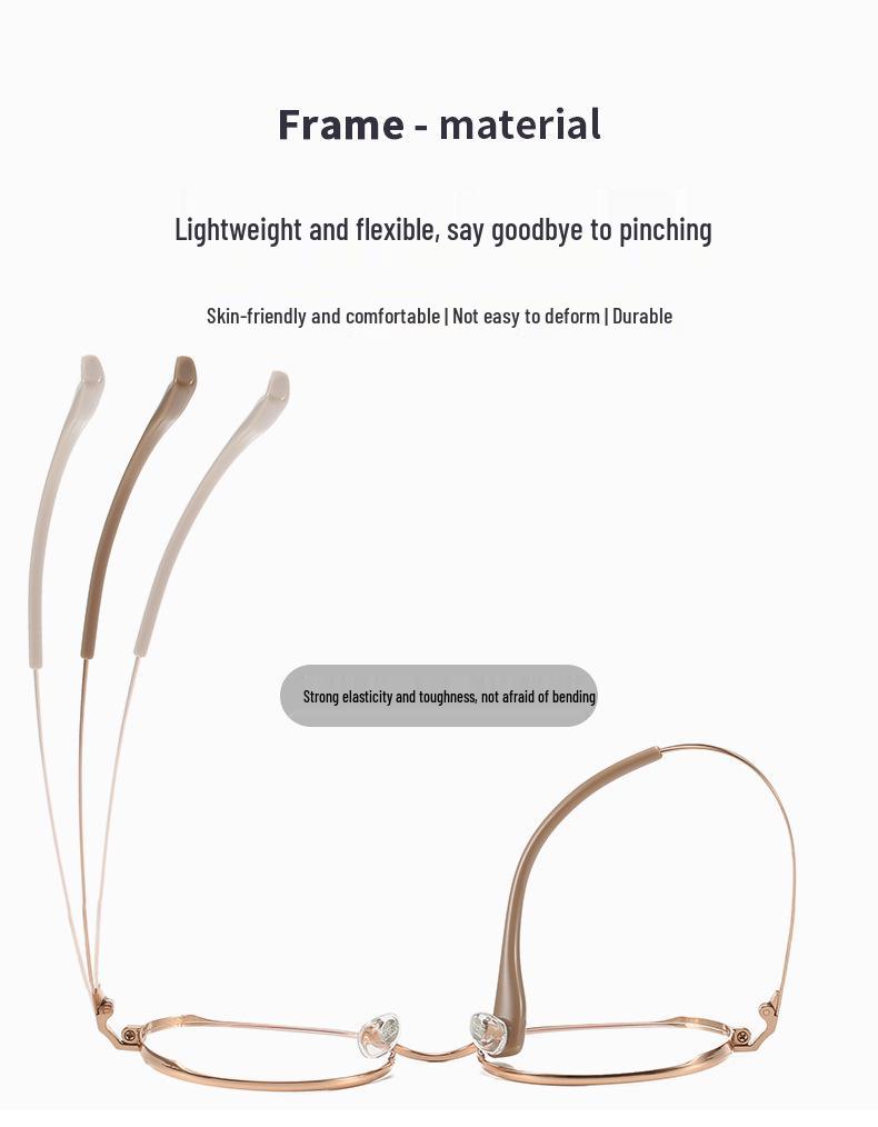 2023 Summer Ultra-Light Round Titanium Glasses with Thick Wide Rim for Myopia & Blue Light Protection - Style 2402