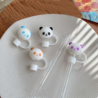 Silicone Drinking Dust Cap Reusable Straw Tips Cover New Silicone Straw Plug  Cup