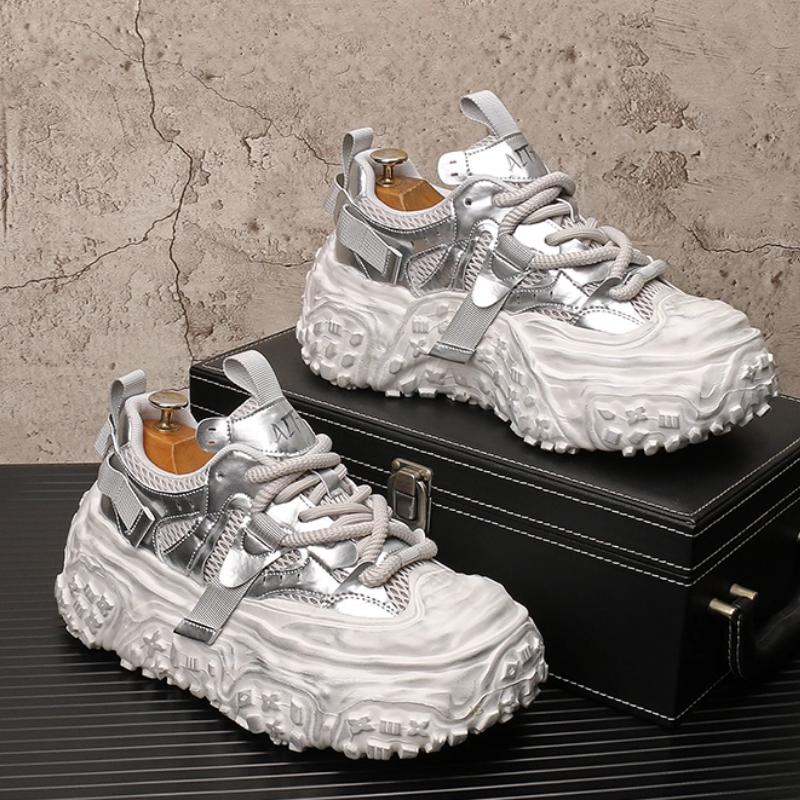 Fashion New Thick-soled, Height-increasing, Mesh, Soft-soled, Comfortable, Breathable and Casual Dad Shoes from a Trendy    B26