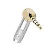 Glossy Finish 3.5mm 4Pole Connectors 3.5mm Angle Male to Female Audios Adapter Perfect for Wide Use Headphone Adapter