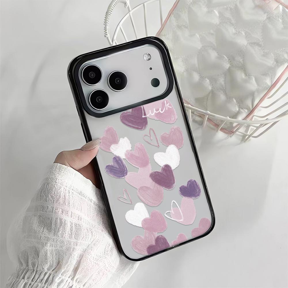 Amore-Love Italian Romantic Pink Lettering Phone Case for IPhone 16 12 13 11 17 14 15 Pro Max Shockproof Cover 15 Pro