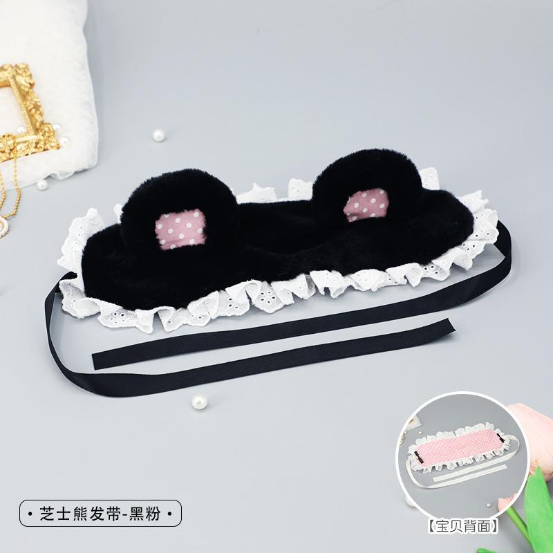 Handmade Plush Cat Ears Polka Dots Hair Accessories Sweet Cute Headgear Hairpin Lolita Cat Ears Headband