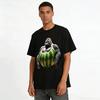 Funny Gorilla Watermelon Print Short Sleeve Trendy Casual Top Pure cotton T-shirt