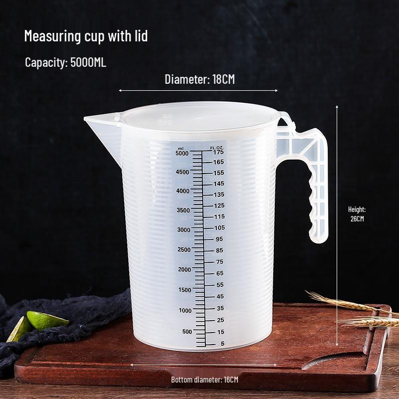 Graduated Measuring Cup Set - 1000ml & 5000ml Cylinders for Milk Tea Shop Equipment