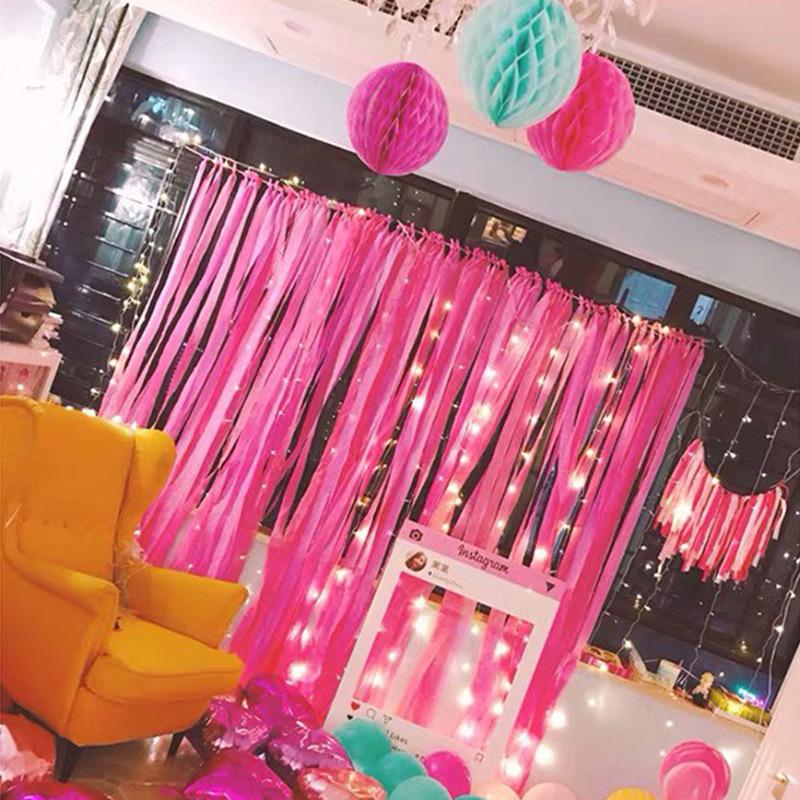 3-Pack Colored Crepe Paper Streamers for Birthday Decorations