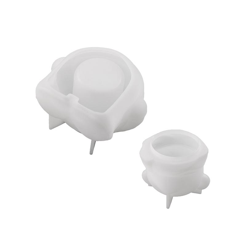 

3D Cute Scarf Bear Candle Jar Silicone Mold DIY Animal Design Storage Box Crafts Making Plaster Resin Casting Molds Home Decor