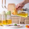 Thickened Glass Oil Bottle: Integrated Spray and Pour, Automatic Atomization, Leak-Proof, Large Capacity for Kitchen Use