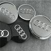 4PCS automobile tire center hub cover four-ring logo is suitable for 64s 68/69mm tire center modification 8D0601170/4B0601170A.s64