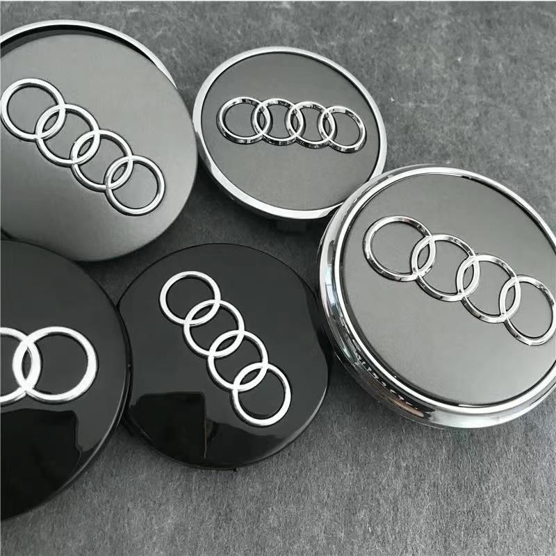 4PCS automobile tire center hub cover four-ring logo is suitable for 64s 68/69mm tire center modification 8D0601170/4B0601170A.s64