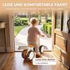 Balance Bike, Lightweight Baby Balance Bike with Foldable Design, Adjustable Seat, No Pedal for 1-2 Years, Cream White